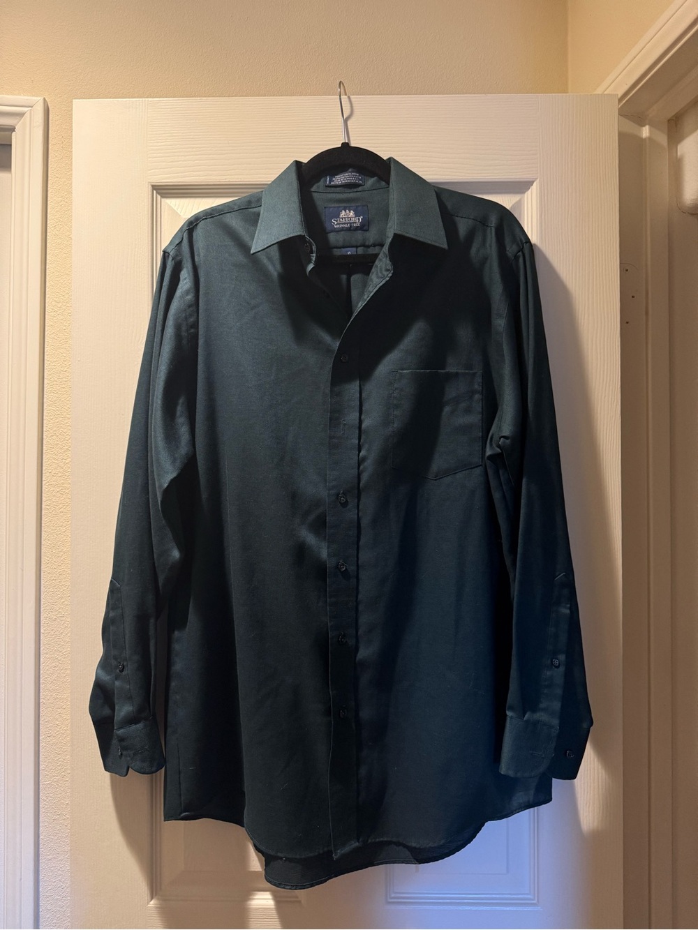 Stafford Men's Teal Long-Sleeve Button Down Shirt